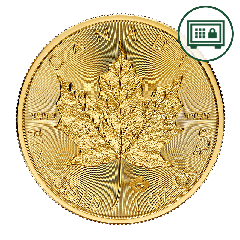 Image pour Pièce Feuille d’érable en or de 1 oz (2024) - Stockage sécurisé à partir de Métaux précieux TD